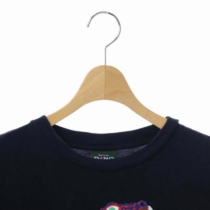 中古 ポールスミス PAUL SMITH プリントTシャツ カットソー 半袖 M 紺 