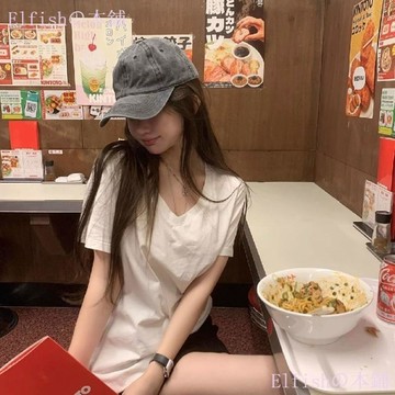 【高質感親膚】純棉正肩短袖T恤女 V領 寬鬆顯瘦 百搭基礎款 棉質短袖T恤 日常通勤女上衣 女T恤短袖 純棉T恤女 短袖