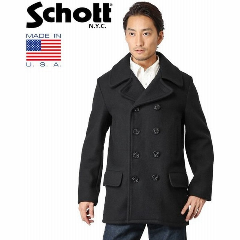 Schott ショット 7us 4ポケットミドル丈 ピーコート 7378 メンズ Pコート アウター ブルゾン アメカジ ブランド クーポン対象外 T 通販 Lineポイント最大0 5 Get Lineショッピング
