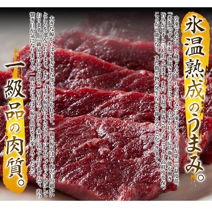 栄養価抜群!!癖になる味わい!!氷温熟成ミンク鯨(くじら)赤肉一級400g(200g×2)[冷凍]