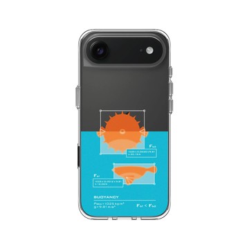 iPhone Air Clear Case（相機按鈕） 透明 - Ocean Collection: Let's Sea 海洋系列：一路向海 - 河豚浮力公式