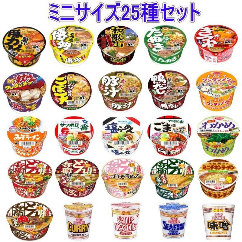 カップ麺 新 日清日清食品 東洋水産 サンヨー食品 エースコック 四大メーカー ミニサイズ 25種セット