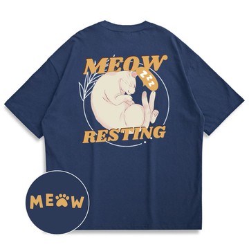 【CREEPS】Meow Resting 寬鬆重磅印花T恤