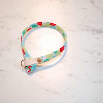 貓 項圈 活潑小石子 青蘋果綠 紅 可加購吊牌 附鈴鐺