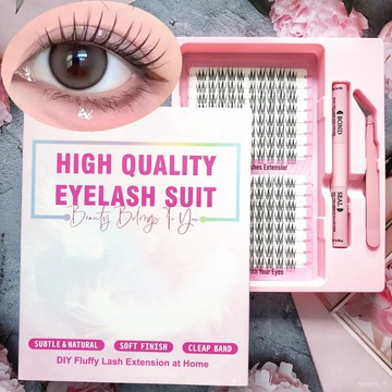 💥自然款假睫毛💥假睫毛膠水款套裝大容量玫瑰莊園假睫毛根根分明輕盈分段式自然款自貼假眼睫毛 QKW9