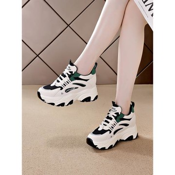 顯腳小老爹鞋女2025新款春秋爆款內增高女鞋小個子厚底休閑運動鞋