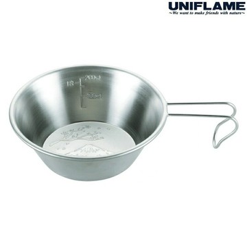 UNIFLAME 富士山櫻花不鏽鋼提耳碗/登山杯 300ml U668665 日本製