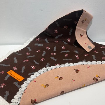 貴婦名媛指定款手工縫製圍兜-北歐風極簡線條 加長版 花生土豆