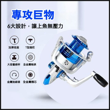 釣魚遠投捲線器 漁輪 路亞漁輪紡車輪全金屬輪 不銹鋼專用海竿遠投輪魚線輪微物輪 路亞捲線器 海釣 磯釣溪釣