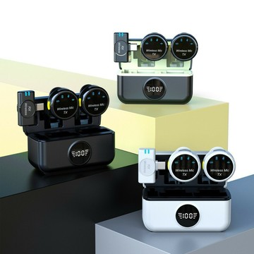 無線領夾麥克風 一拖二TS5充電倉帶數顯戶外直播麥克風高清收音【宜家良品百貨】