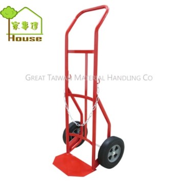 [家事達] 台灣GTMH- HT-40763-R02 氣體鋼瓶手推車(10"輪) 特價 可以載氣瓶 /瓦斯桶/筒狀產品都適用