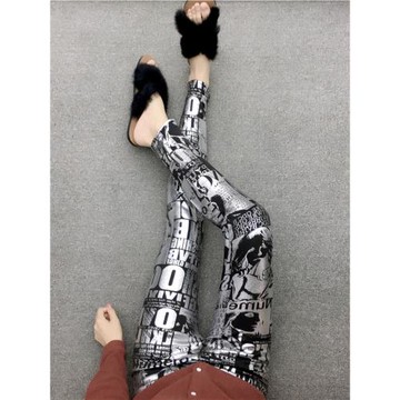 洋氣打底褲女外穿緊身褲2025加厚時尚彈力褲高腰時髦小腳九分褲子