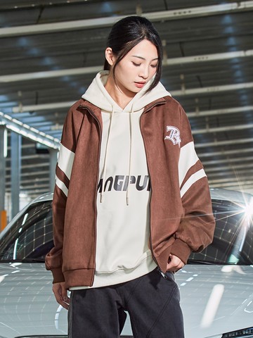 背後大P字星星棉質薄外套