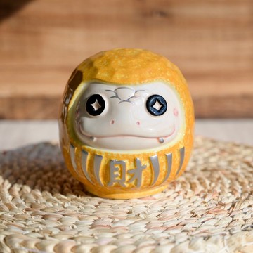 財蛇陶瓷存錢筒/黃銀/蛇年新品/開運招財/贈送小斗方春聯一張