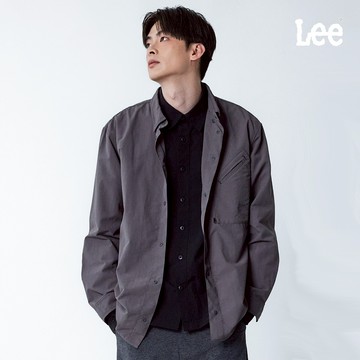 Lee 斜口袋長袖襯衫 男 灰色 黑色 LB507005✦