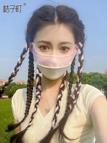 拳擊辮假發女馬尾假發女長發麻花辮子仿真發甜酷辣妹自然魚骨綁帶