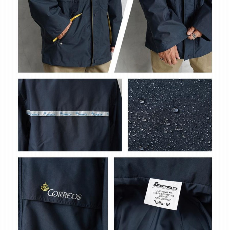 実物 新品 デッドストック スペイン Correos ナイロン レイン