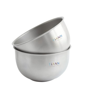 TiANN鈦安｜純鈦雙層鈦碗 550ml - 2入組