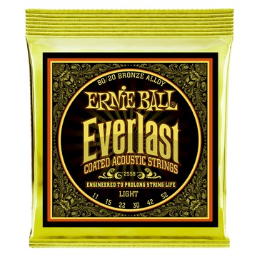 Ernie Ball 民謠吉他弦 Everlast 80/20 Bronze 2558 超薄鍍膜 1152【黃石樂器】