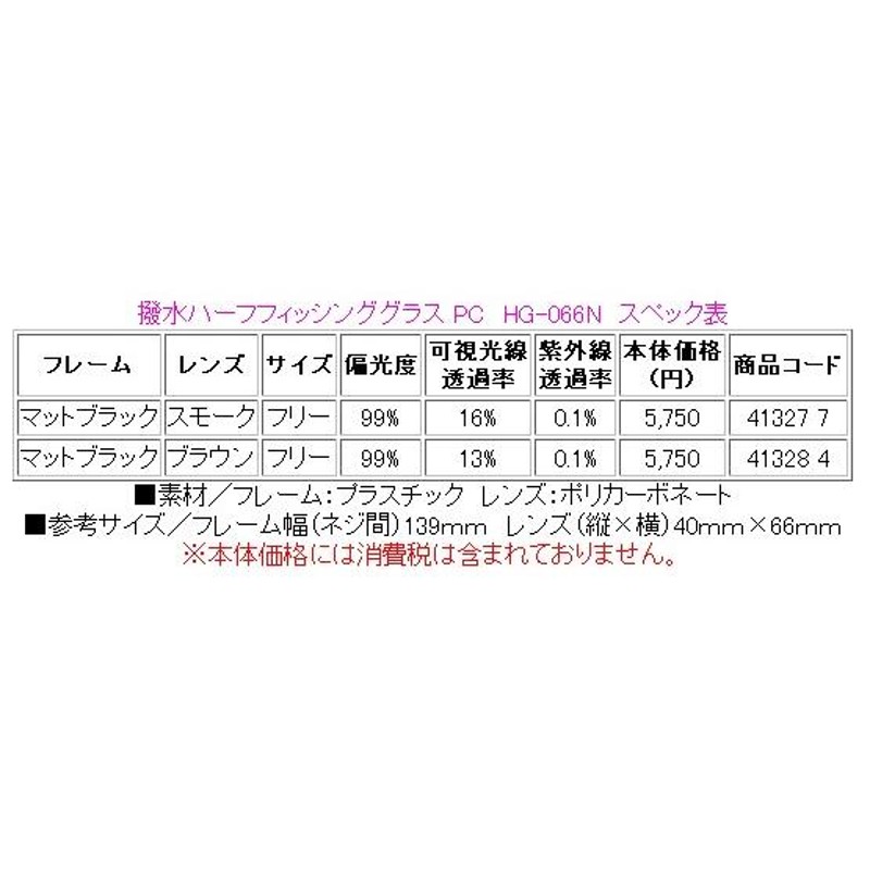 シマノ 撥水ハーフフィッシンググラス PC HG-066N フレーム/マット ...