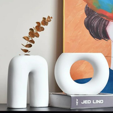 桌面擺件 裝飾 擺設 小型擺件 侘寂風花瓶客廳電視柜酒柜高級感小眾擺件輕奢高檔餐邊柜軟裝飾品