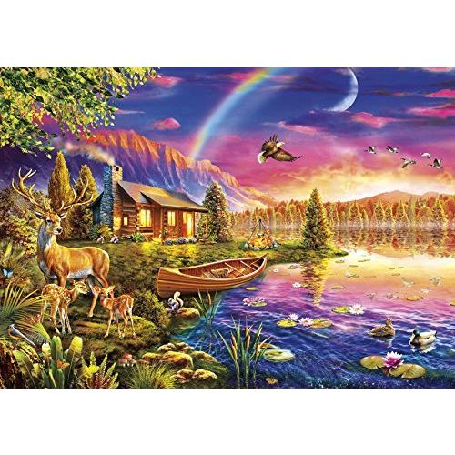 Buffalo Games Lakeside Cabin 300 Large Piece Jigsaw Puzzle 並行輸入