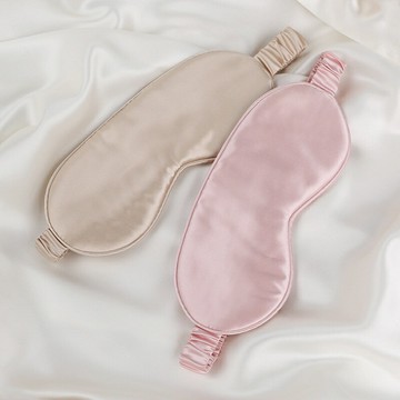 【100%桑蠶絲】真絲眼罩 睡眠眼罩 遮光眼罩 透氣眼罩 旅行眼罩 22姆米亮面S款 親膚裸感 深度遮光 男女通用