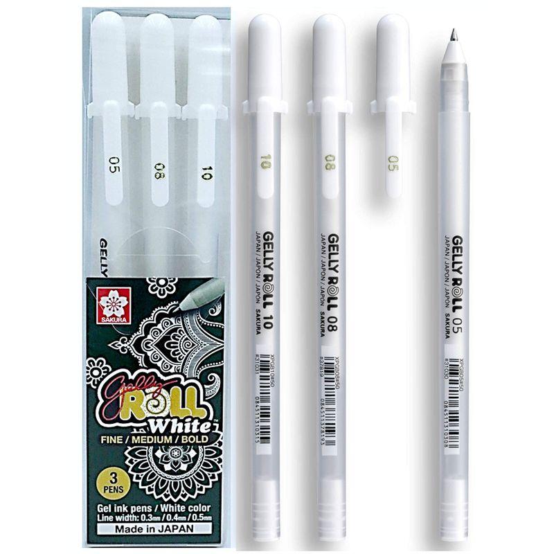 サクラクレパス SAKURA Gelly Roll Classic White 3サイズセット ジェルボールペン ゲリーロール XPGB-3