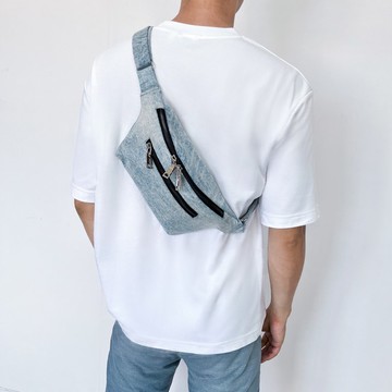 斜紋潮流腰包【回收牛仔褲再生】永續是最奢華的精品