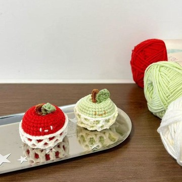 🔥新品🔥可愛網兜小掛件手工毛線鉤織diy材料情侶鑰匙扣家居擺件手作時尚吊墜 車載掛件 手工送人禮 手工材料包