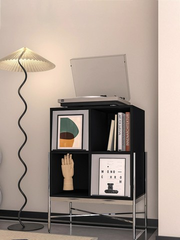 免運速發開發票 實木餐邊柜不銹鋼儲物柜客廳沙發邊柜咖啡機置物架包豪斯雜志柜