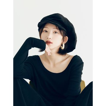 印計谷羽 大頭圍云朵帽韓版復古八角帽日系畫家帽子女秋冬季百搭