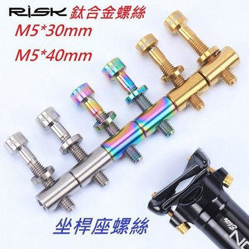 RISK TC4全鈦合金螺絲M5*30mm M5*40mm 坐桿座 座管坐管螺絲