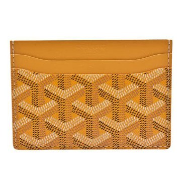 GOYARD 經典滿版LOGO手工帆布萬用卡夾(黃色)