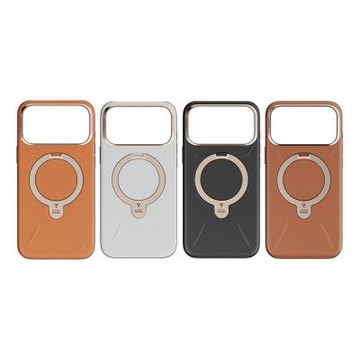 TORRAS 圖拉斯 Ostand Spin VegSkin Magnetic iPhone 17 Pro Max 旋轉支架皮革防摔手機殼