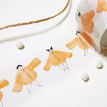 棉花糖 / cotton candy - orange / 紙膠帶 / 帶離型紙