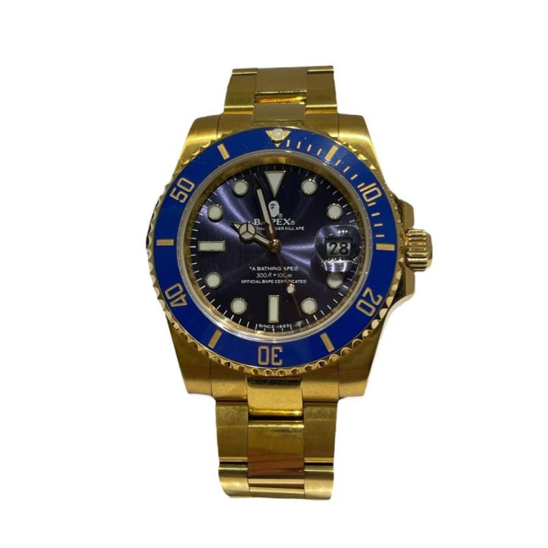 A BATHING APE CLASSIC TYPE 1 BAPEX M ブルー時計 - 腕時計(アナログ)