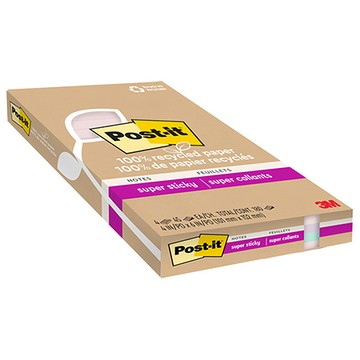 3M Post-it利貼狠黏環保橫格便條紙/4621R-4SSNRP/101x152mm/混色