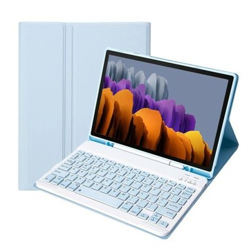 適用S8/S7/S9FE三星S6Lite P619平板P620藍牙鍵盤A7保護套A8殼A9+