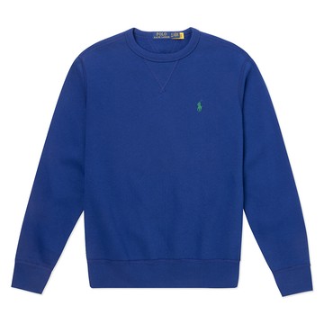 RALPH LAUREN POLO RL 熱銷刺繡小馬大學T恤(鋪棉款)-寶藍色
