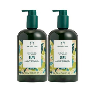 THE BODY SHOP 橄欖活化沐浴膠 750ml*2入組(航空版)