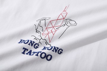 Incense Harbour Hong Kong Tatto 刺繡棉質 T-shirt - UFO -白色