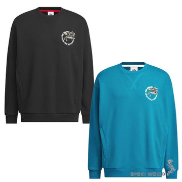 Adidas 男裝 長袖上衣 新年限定款 純棉 黑/藍【運動世界】IX4236/IX4237