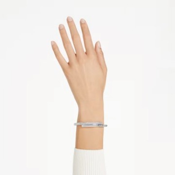 【Swarovski 施華洛世奇】Dextera 手鐲 (磁扣 白色 鍍白金色)(5670252)