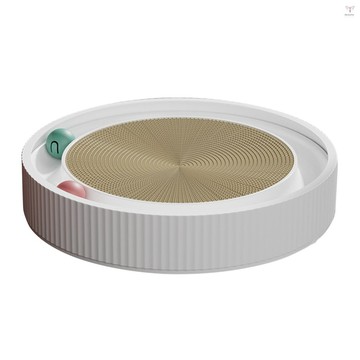 Toyutw)貓抓板 3 合 1 圓形抓板窩帶玩具球,用於室內貓磨爪和玩耍
