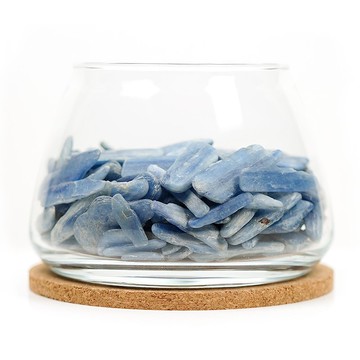 【正佳珠寶】藍晶石 原礦消磁水晶杯 舒緩放鬆能量