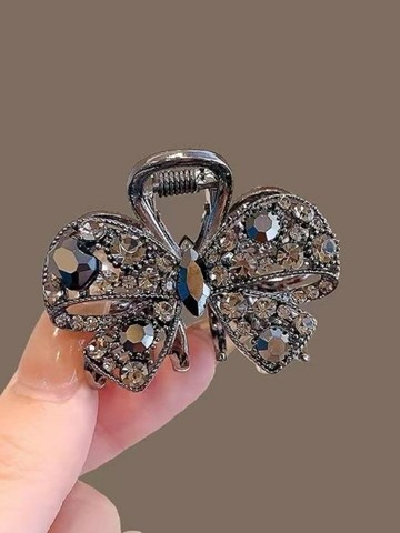 2024新款高端發飾精致蝴蝶結發夾女水鉆小抓夾劉海夾碎發夾頭飾品