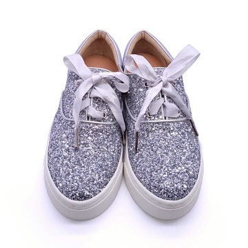 Xio Xio Fei 超輕量厚底足弓鞋-女休閒鞋-厚底鞋-金蔥鞋-鉑金銀