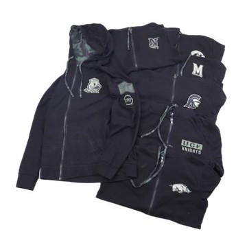 NCAA春秋款華夫格面料透氣運動速干外套潮流美式拉鏈連帽衛衣