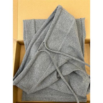 運動百搭又好穿！灰色氣質小眾休閑褲女秋季修身顯瘦直筒抽繩褲子